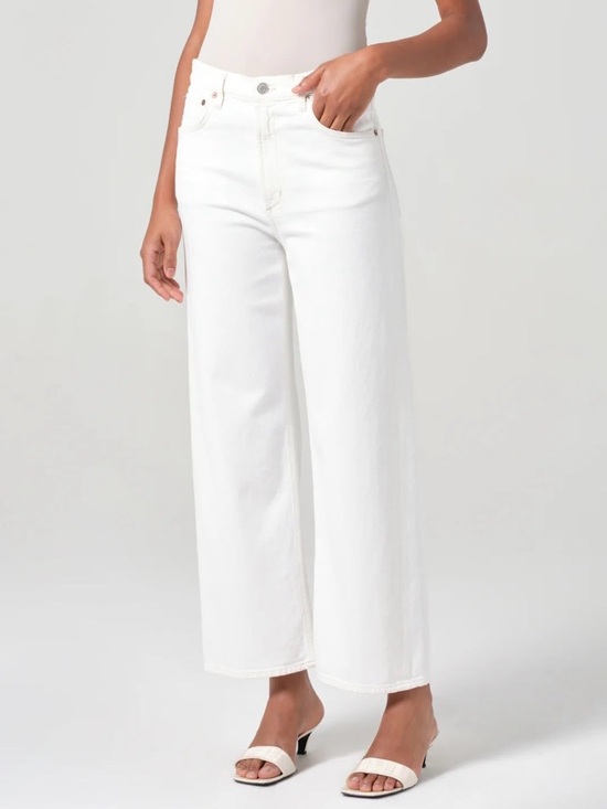 Agolde Denim - AGOLDE Ren High Rise Wide Leg Jeans White Denim Size 29 NWOT